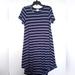 Lularoe Dresses | Lularoe Ribbed Hi-Lo Dress Sz Xs | Color: Blue/White | Size: Xs