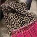Coach Accessories | Authentic Coach Limited Edition Leopard Print With Magenta Tassels Scarf | Color: Pink/Tan | Size: Os
