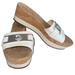 Michael Kors Shoes | Michael Kors Warren Leather Platform Sandal. Size 9m Very-Guc | Color: Silver/White | Size: 9