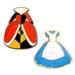 Disney Jewelry | Alice In Wonderland Disney Loungefly Pins: Alice And Queen Of Hearts Dress | Color: Blue/Red | Size: Os