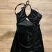 Zara Dresses | *Final Price* Zara Halter Velvet Mini Dress With Cutouts | Color: Black | Size: M