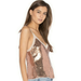 Free People Tops | Free People Intimates Rose Gold Sequin Spaghetti Strap Mesh Hemline Camisole | Color: Gold/Pink | Size: Xs