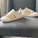 Adidas Shoes | Adidas Size 6 White And Gold Sneakers Women’s | Color: Gold/White | Size: 6