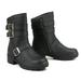 Milwaukee Motorcycle Clothing Company MB253 Cameo Leather Women s Black Motorcycle Boots 9