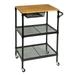 Honey Can Do Black Kitchen Cart Black