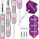 Unicorn Darts Autogramm, Stil 2, Dartpfeile mit Stahlspitze, Silber/Pink, 65 G