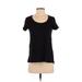 Threads Saks Fifth Avenue Short Sleeve T-Shirt: Black Tops - Women's Size Small