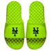 Youth ISlide Neon Green New York Mets Blackout Logo Slide Sandals