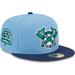 Men's New Era Light Blue/Navy Atlanta Braves Green Undervisor 59FIFTY Fitted Hat