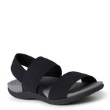 Original Comfort By Dearfoams Sloane Low Foam Back Strap Slide - Womens 7 Black Sandal Medium