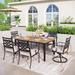 7/5-piece Patio Dining Set, 6 Metal Patio Dining Chairs and 1 Metal Dining Table