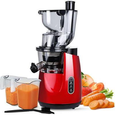 Cold Press Juicer Machine,Slow Juicer Cold Press; Wide Feed Chute, 200W Slow Masticating Juicer Machine for Vegetable and Fruit