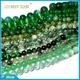 Perles en pierre verte naturelle agate cristal turquoise adt perles d'espacement rondes pour