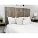 Loon Peak® Ashleah Solid Wood Panel Headboard Wall Leaner Style Wood in Gray/White | 58 H x 80 W x 2 D in | Wayfair