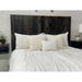 Loon Peak® Ashleah Solid Wood Panel Headboard Wall Leaner Style Wood in White/Black | 58 H x 80 W x 2 D in | Wayfair