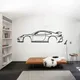 Autocollant mural de voiture de sport Silhouette art en vinyle décoration d'intérieur salon