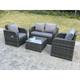 Fimous - Balkonmöbel Set 4-Sitzer Polyrattan Garten Sofa Outdoor Gartenmöbel Sitzgruppe Lounge