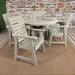 Beachcrest Home™ Midwest 4-Person 48" Round, Counter-Height Outdoor Dining Set Plastic in White | 62.5" L x 62.5" W x 43.3" H | Wayfair