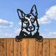 Black German Shepherd Leaning Fence Topper/Dog Garden Decoration/Dog Owners, Dog Lovers Gift, Garden Sculpture, Fun and Unique Gift/UK Made