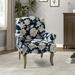 Armchair - Belle 30" W Polyester Armchair Wood/Polyester in Blue/Navy Laurel Foundry Modern Farmhouse® | 38.5 H x 30 W x 29 D in | Wayfair