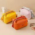 Women s Bag Pure Color Canvas Bag Large Capacity Simple Single Shoulder Art Cross Bag Cosmetic Bag