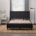 Lark Manor™ Alisea Tufted Low Profile Storage Panel Bed Upholstered/Polyester in Black | 48 H x 58.8 W x 78 D in | Wayfair