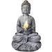 Bungalow Rose Buddha Garden Statue Resin/Plastic | 14 H x 7.25 W x 5 D in | Wayfair 5BF293F561CD4985A046E9EC1347A78B