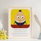 Humpty Dumpty Children's Nursery Rhyme Print