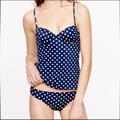 J. Crew Swim | J.Crew Navy Polka Dot Tankini Set | Color: Blue/White | Size: S