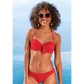 Bügel-Bandeau-Bikini-Top LASCANA "Cana" Gr. 40, Cup D, rot Damen Bikini-Oberteile Ocean Blue
