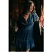 Anthropologie Dresses | Anthropologie The Somerset Mini Dress: Velvet Edition In Blue Size Xxs Nwt | Color: Blue | Size: Xxs