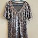 Free People Dresses | Free People "Fancy" Sequined Dress, Above-The Knee Size Xs | Color: Black/Silver | Size: Xs