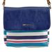 Nine West Bags | (1381) Nine West Striped Small Messenger Crossbody With Adjustable Strap | Color: Blue/White | Size: Small