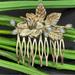 Disney Accessories | Disney Store London Gold Flower Princess Hair Comb | Color: Gold | Size: Os