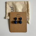 J. Crew Jewelry | J. Crew Pave Resin Clip On Earrings | Color: Blue | Size: Os