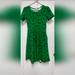 Lularoe Dresses | Lularoe Amelia Green Polka Dot Dress Size Xs | Color: Black/Green | Size: Xs