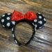 Disney Accessories | Disney Disneyland Disneyworld Minnie Mouse Ears Sequins Black White Red | Color: Black/Red | Size: Os