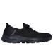 Skechers Women's Slip-ins: GO WALK 6 - Lovely Day Slip-On Shoes | Size 5.5 | Black | Textile | Machine Washable