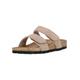 Sandale CRUZ "Liland" Gr. 36, braun (hellbraun) Damen Schuhe Pantolette Schlappen Flats mit praktischem Klettverschluss