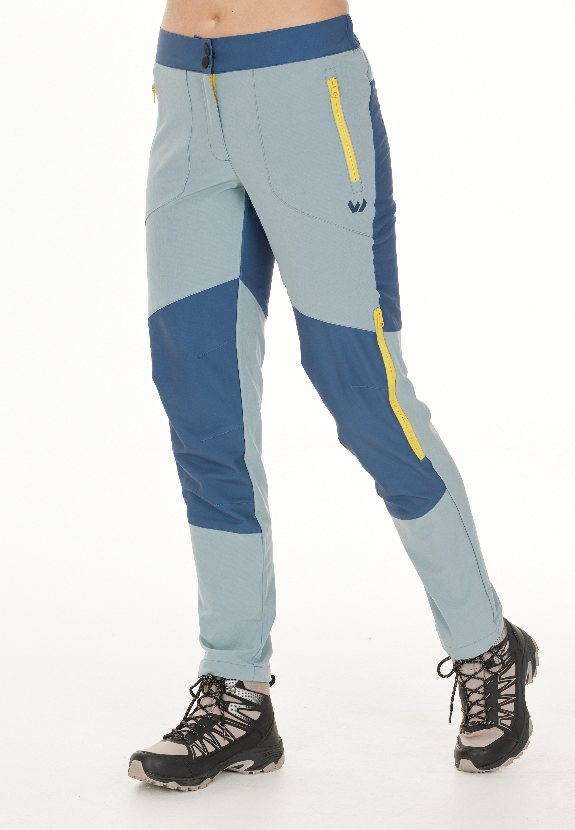 Stoffhose WHISTLER "Saldon", Damen, Gr. 38, EURO-Größen, blau (hellblau, blau), 100% Polyester, unifarben, lang, Hosen, mit verstärkten Belastungszonen Image