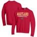 Men's Champion Red Maryland Terrapins Gymnastics Stack Powerblend Pullover Sweatshirt