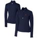 Women's Cutter & Buck Navy Philadelphia Phillies DryTec Traverse Stretch Quarter-Zip Pullover Top