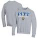 Men's Champion Gray Pitt Panthers Gymnastics Stack Powerblend Pullover Sweatshirt