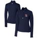 Women's Cutter & Buck Navy St. Louis Cardinals DryTec Traverse Stretch Quarter-Zip Pullover Top