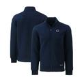 Men's Cutter & Buck Navy Cincinnati Reds Stars Stripes Roam Eco Recycled Full-Zip Jacket