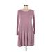 TMG New York Casual Dress: Pink Stripes Dresses - Women's Size Medium