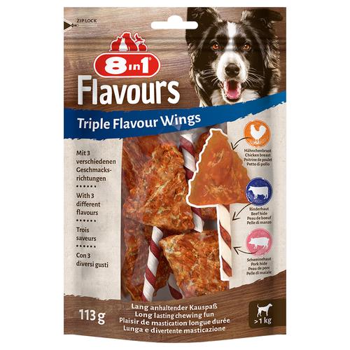 3x6 Stück 8in1 Triple Flavour Wings Kaustangen Hundesnacks