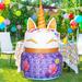 The Party Aisle™ Birthday Cake Inflatable Polyester in Indigo | 51.6 H x 27.6 W x 27.6 D in | Wayfair 23E3786695AC4608AB16A2676C85ED79