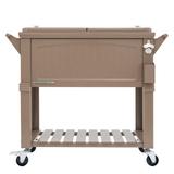 Permasteel 80 Qt. Furniture Style Rolling Patio Cooler in Brown | Wayfair PS-203F1-TP