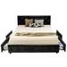 Red Barrel Studio® Full/Double Tufted Storage Platform Bed Upholstered/Metal/Faux leather | 44 H x 59 W x 78 D in | Wayfair